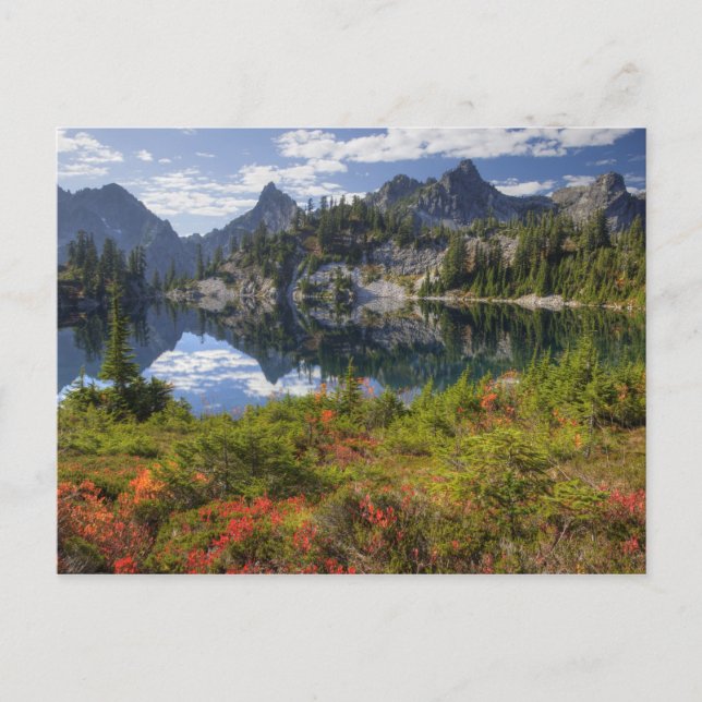 Cartão Postal WA, Alpine Lakes Wilderness, Gem Lake, com (Frente)