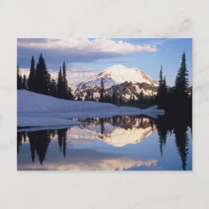 Cartão Postal WA, Parque Nacional Mt. Rainier, Mt. Rainier e nuv