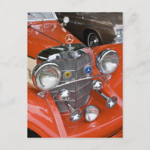 Cartão Postal WA, Seattle, carro alemão clássico.