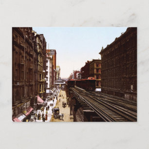 Cartão Postal Wabash Ave North Adams Street Chicago Illinois