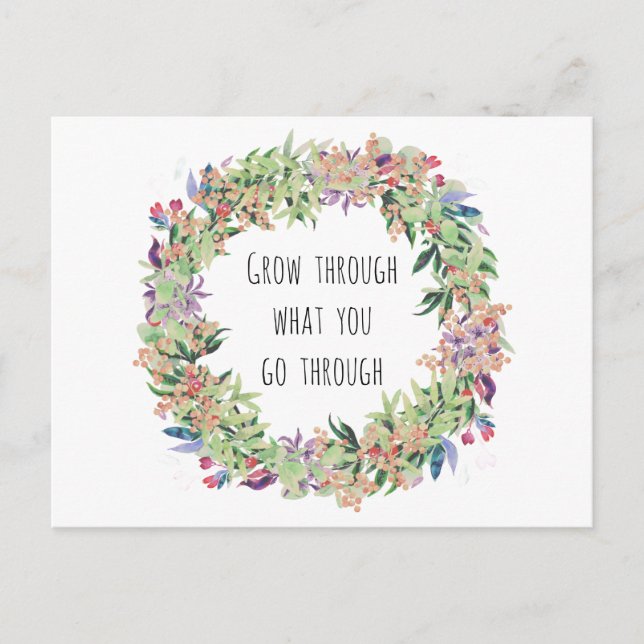 Cartão Postal Wachsen Sie durch era Sie durchlaufen (Frente)