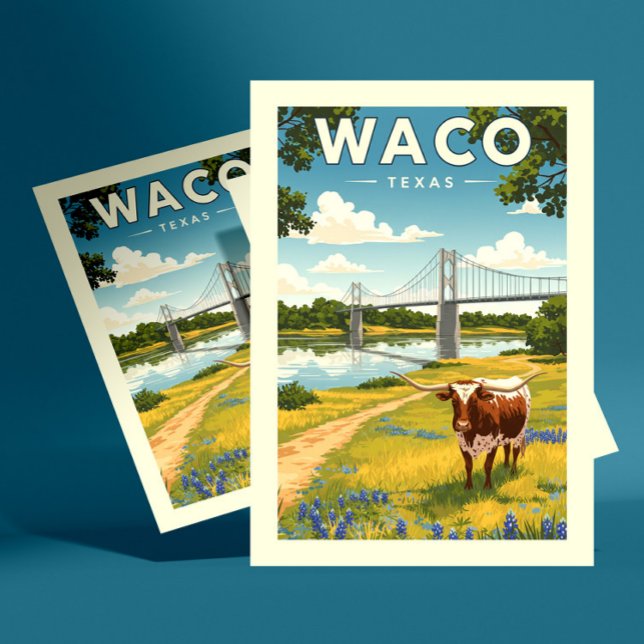 Cartão Postal Waco Texas Vintage (Criador carregado)