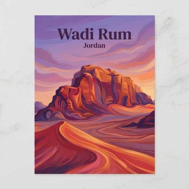 Cartão Postal Wadi Rum Jordan (Frente)