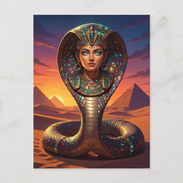 Cartão Postal Wadjet – Egyptian Cobra Goddess´7 (Frente)
