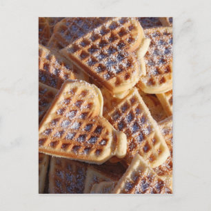 Cartão Postal Waffle Hearts