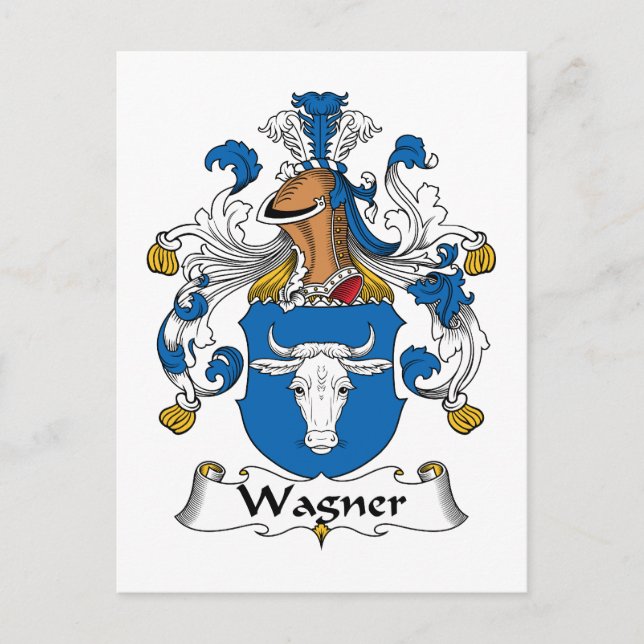 Cartão Postal Wagner Family Crest (Frente)