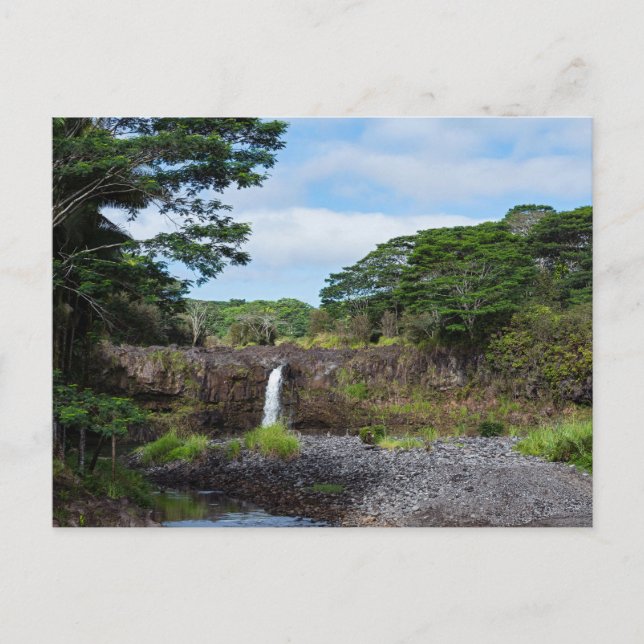Cartão Postal Wai'ale cai no parque estatal do rio wailuku (Frente)