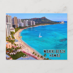 Cartão Postal Waikiki Beach Hawaii