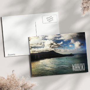 Cartão Postal Waikiki Beach Sunrise Diamond Head Hawaii