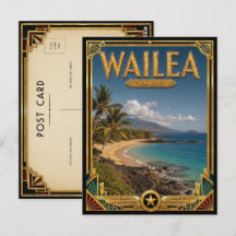 Wailea Hawaii Arte Deco Vintage Idade Dourada