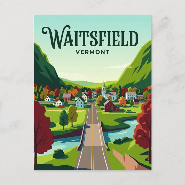Cartão Postal Waitsfield EUA (Frente)