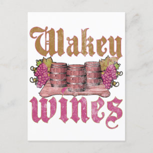Cartão Postal Wakey Wines