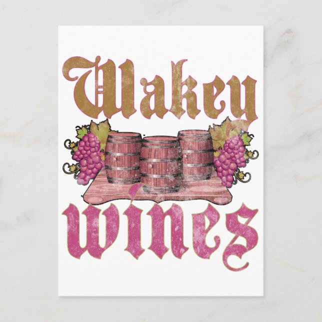 Cartão Postal Wakey Wines (Frente)