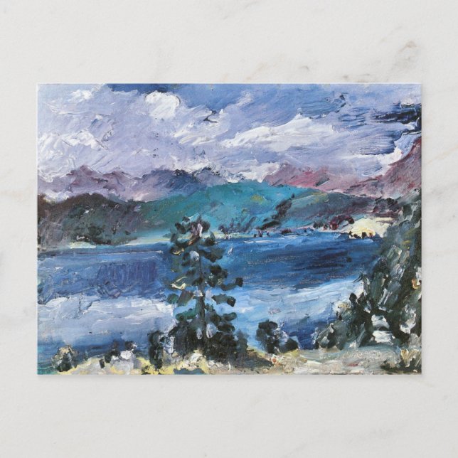 Cartão Postal Walchensee com laranja de Lovis Corinth (Frente)