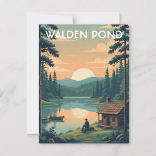 Cartão Postal Walden Pond Massachusetts Viagem