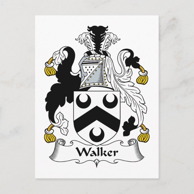 Cartão Postal Walker Family Crest (Frente)