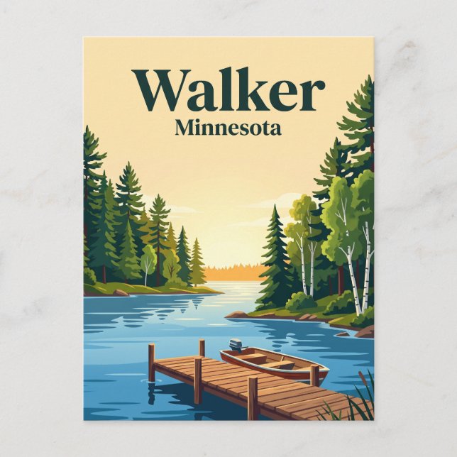 Cartão Postal Walker, Minnesota (Frente)