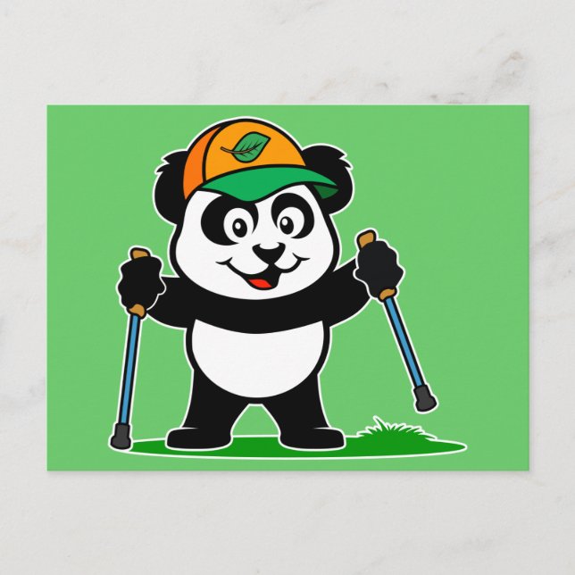 Cartão Postal Walking Panda (Frente)