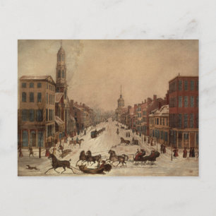 Cartão Postal Wall Street no inverno