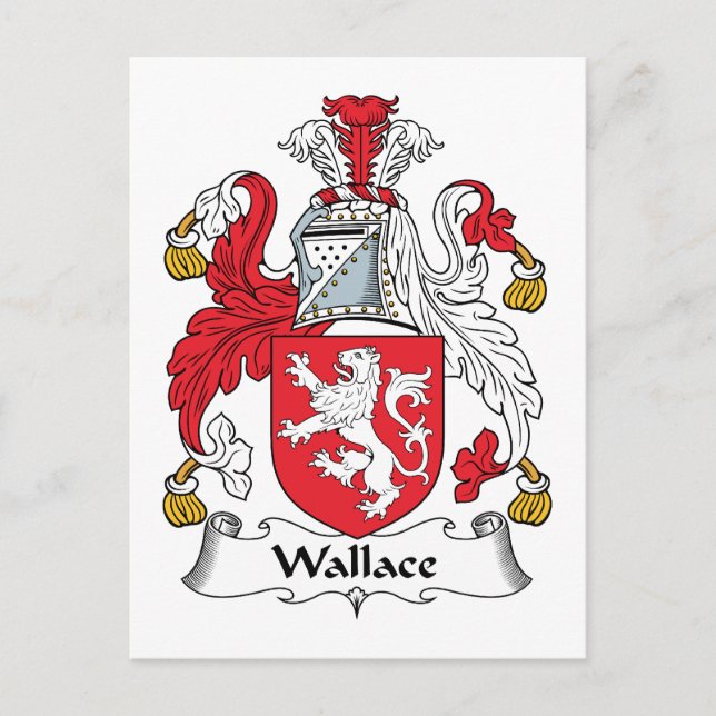Cartão Postal Wallace Family Crest (Frente)