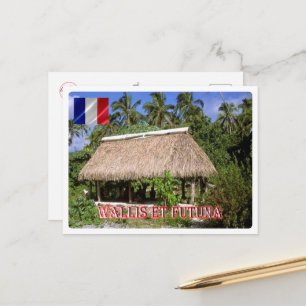 Cartão Postal Wallis e Futuna - Fale em Faioa -