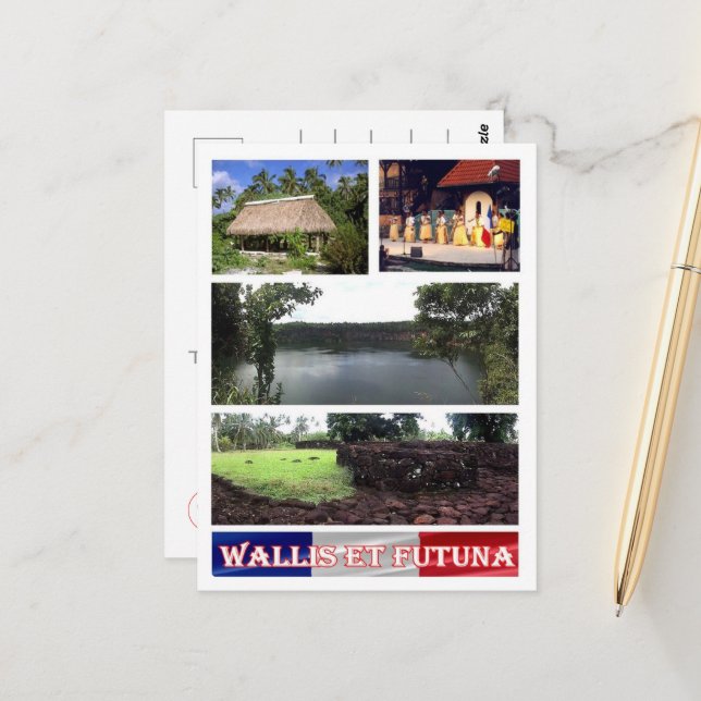 Cartão Postal Wallis e Futuna - Mosaico - (Frente/Verso In Situ)