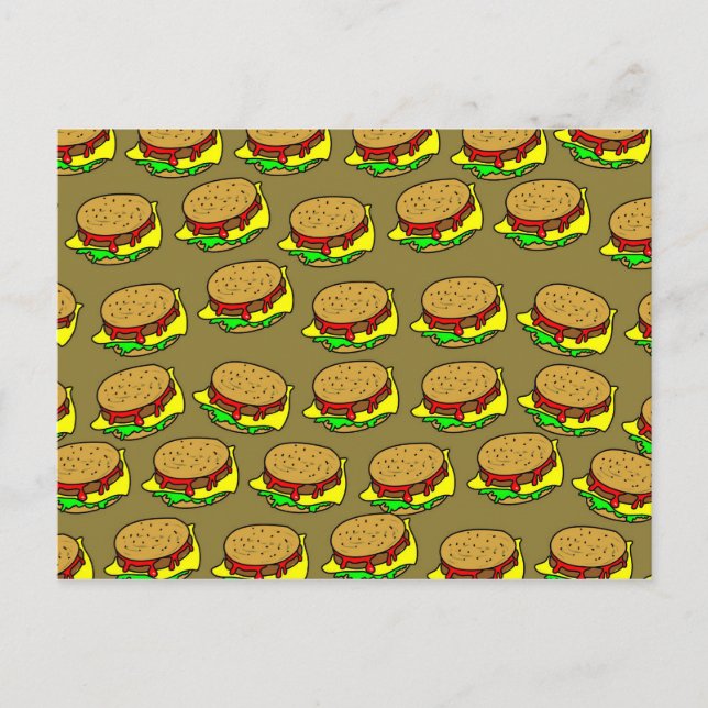Cartão Postal Wallpaper Burger (Frente)