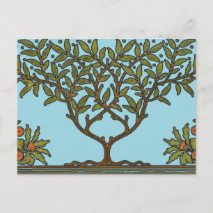 Cartão Postal Wallpaper Floral William Morris Tree Frieze