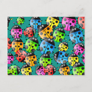 Cartão Postal Wallpaper Ladybug