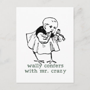 Cartão Postal Wally e o Sr. Crazy Postcard