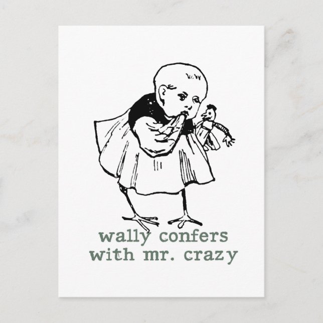 Cartão Postal Wally e o Sr. Crazy Postcard (Frente)