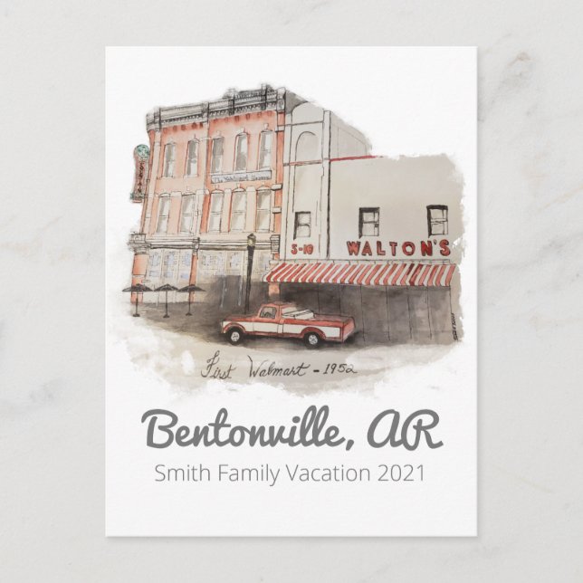 Cartão postal Walmart aquarela (Frente)