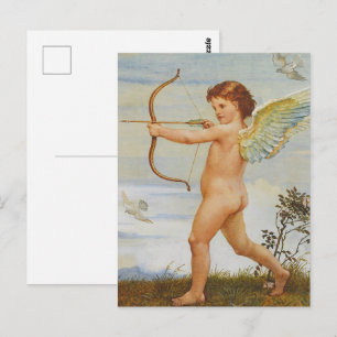 Cartão Postal Walter Crane Cupido Antigo com Arco Arte