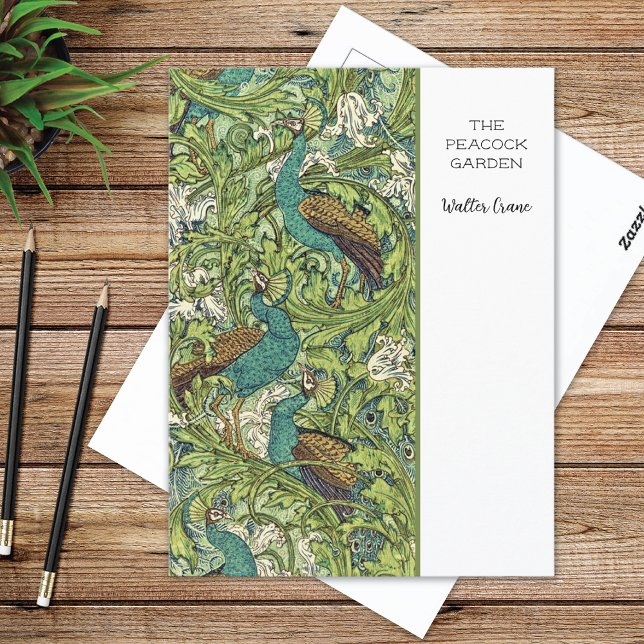 Cartão postal Walter Crane, do Jardim Peacock (Criador carregado)