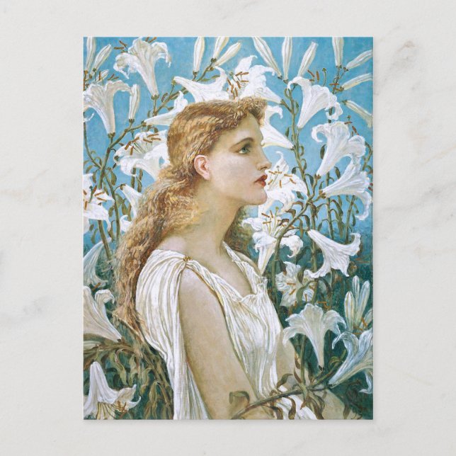 Cartão Postal Walter Crane: Lírios (Frente)