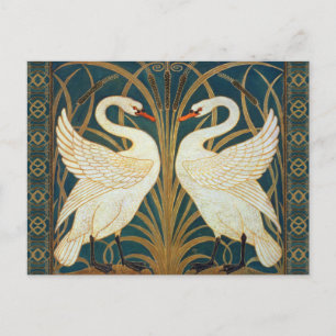Cartão Postal Walter Crane Swan, Rush E Iris Art Nouveau