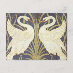 Cartão Postal Walter Crane Swan, Rush E Iris Art Nouveau