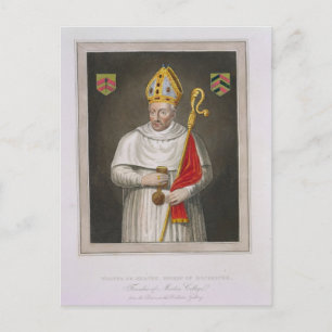 Cartão Postal Walter de Merton (d.1277), após uma pintura no