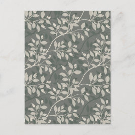 Cartão Postal Wandering Leaves Elegant Earthy Botanical