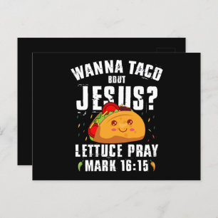 Cartão Postal Wanna Taco Bout Jesus Cinco de Mayo Christian
