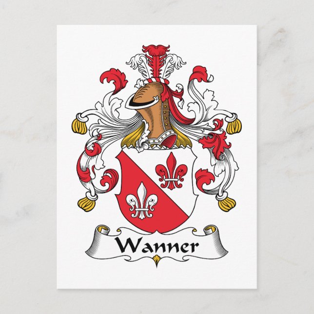 Cartão Postal Wanner Family Crest (Frente)