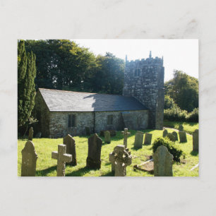 Cartão Postal Warleggan Church Cornwall Inglaterra