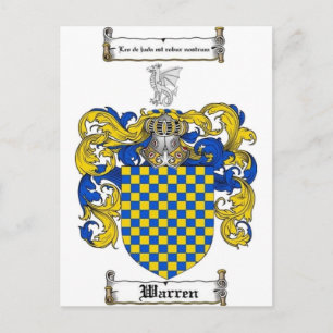 Cartão Postal Warren Family Crest