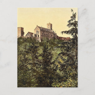 Cartão Postal Wartburg, do Castelo de Eisenach, Turíngia, Alema