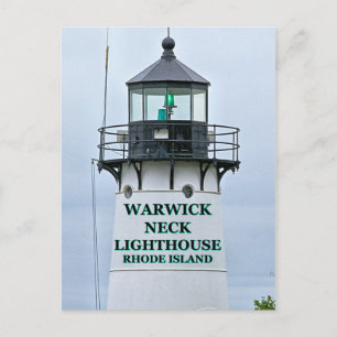 Cartão Postal Warwick Neck Lighthouse, Cartão-postal Rhode Isla