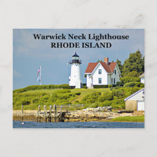 Cartão Postal Warwick Neck Lighthouse, Cartão-postal Rhode Islan