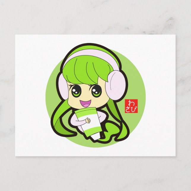 Cartão Postal Wasabi Girl (Frente)
