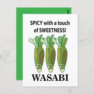 Cartão Postal Wasabi Spicy Com Um Toque De Sweetness Wasabi