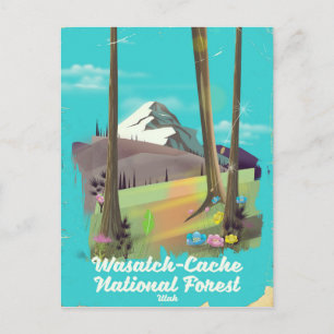 Cartão Postal Wasatch Cache National Forest, poster de férias de