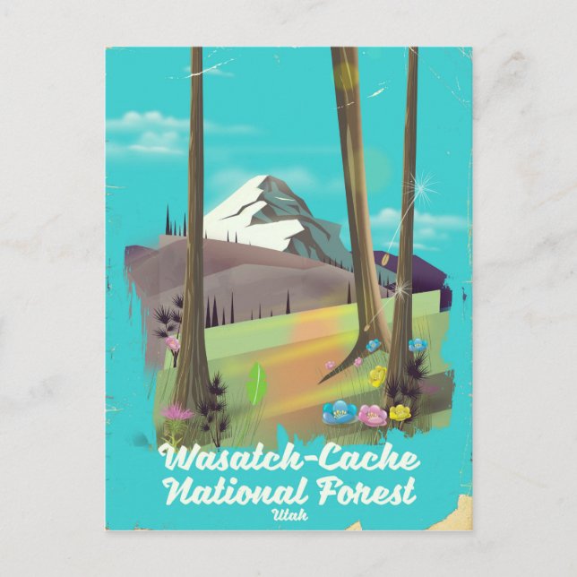 Cartão Postal Wasatch Cache National Forest, poster de férias de (Frente)